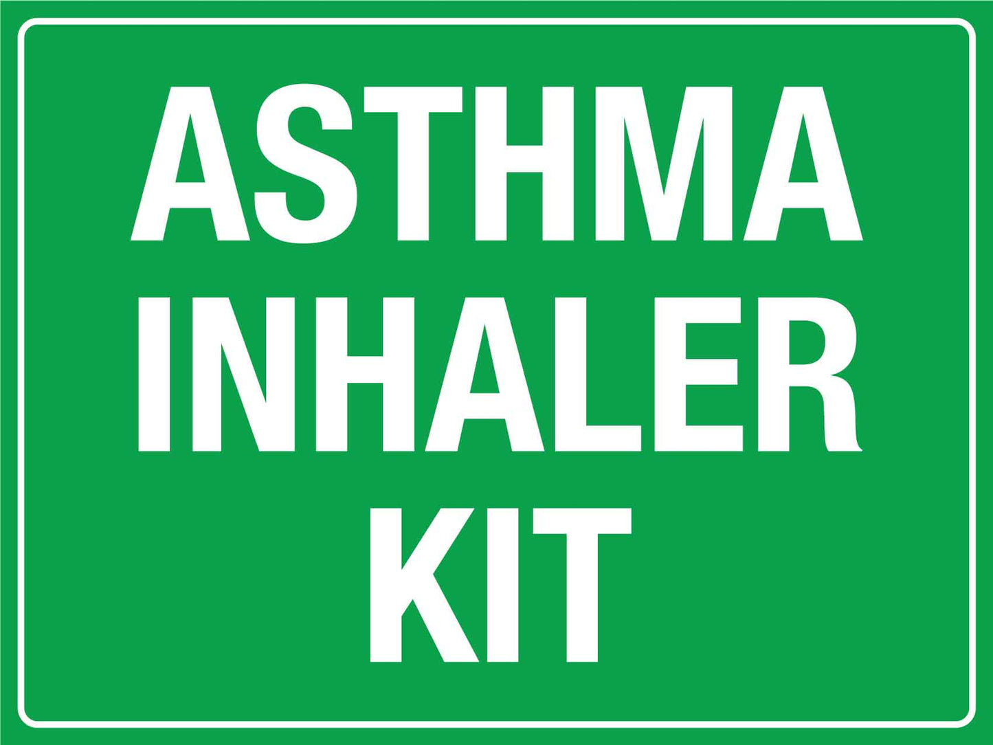Asthma Inhaler Kit Sign - New Signs