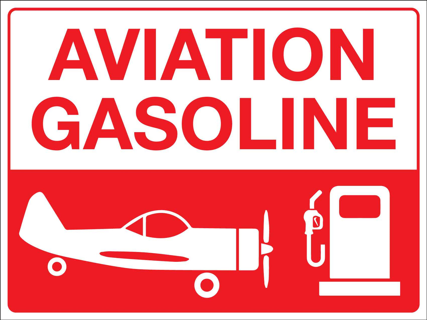 Aviation Gasoline Sign - New Signs