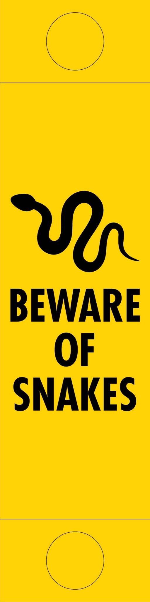 Beware Of Snakes - Corflute Bollard Traffic Signs - New Signs