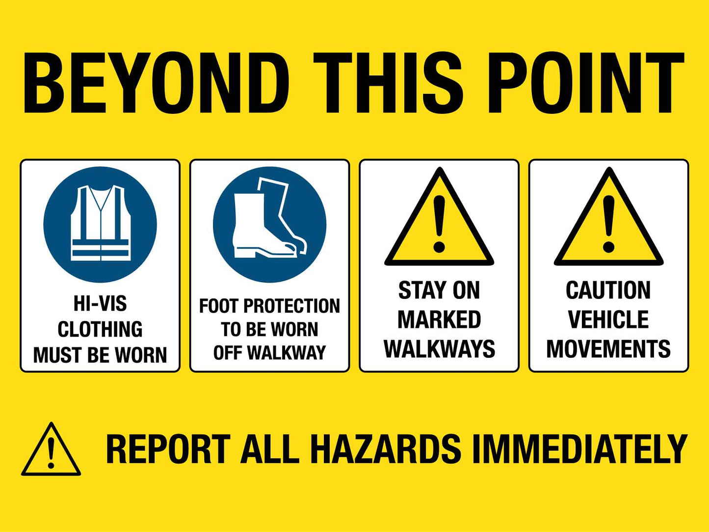 Beyond This Point PPE Sign - New Signs