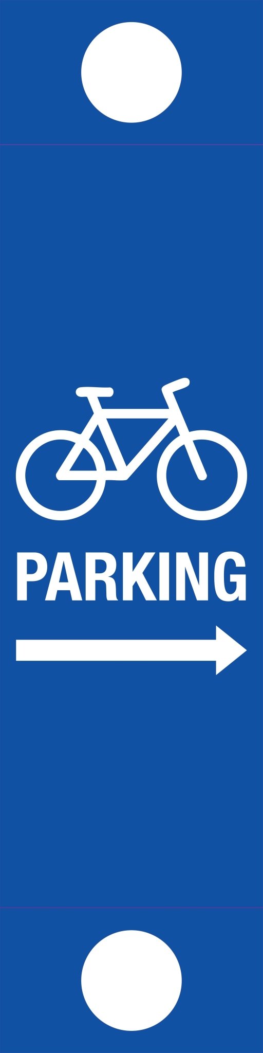 Bicycle Parking Right Arrow - Corflute Bollard Traffic Signs - New Signs