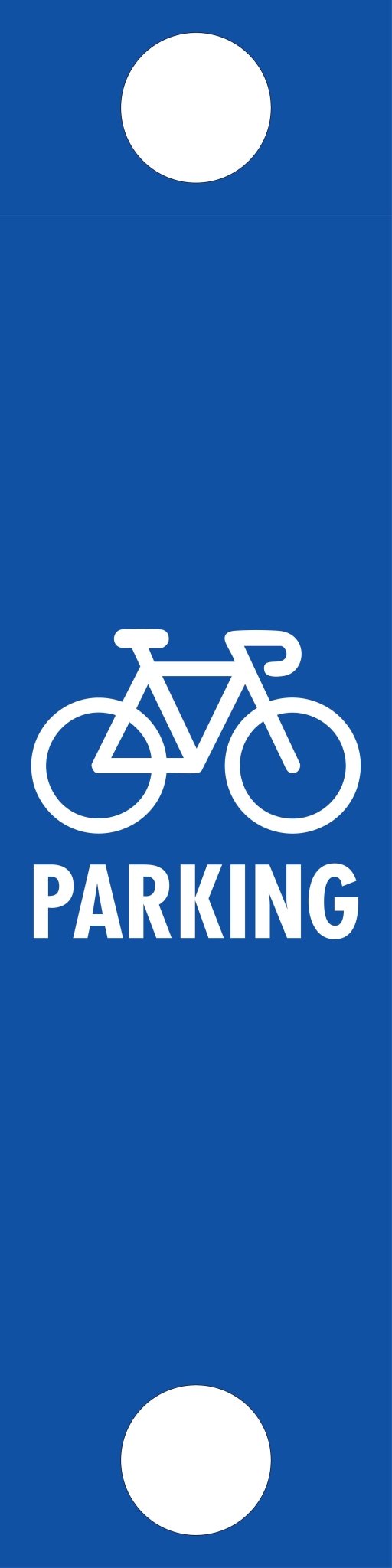 Bike Parking Symbol - Corflute Bollard Traffic Signs - New Signs