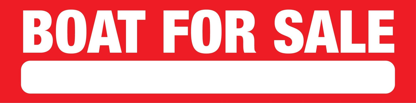Boat For Sale - Landscape Corflute Toblerone Signs - New Signs
