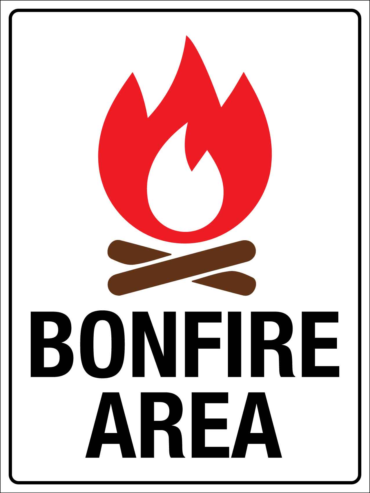 Bonfire Area Sign - New Signs
