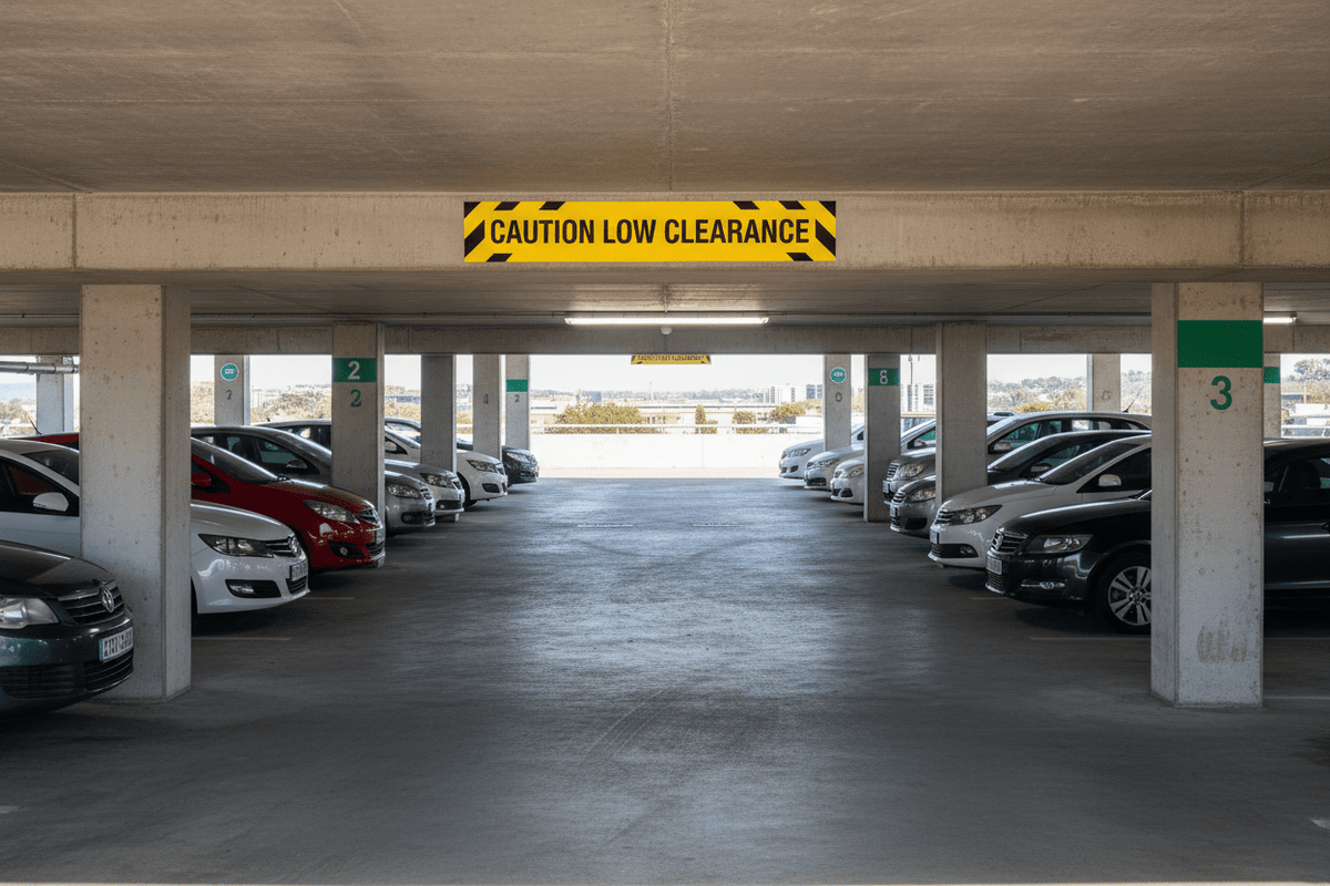 Caution Low Clearance Skinny Sign - New Signs