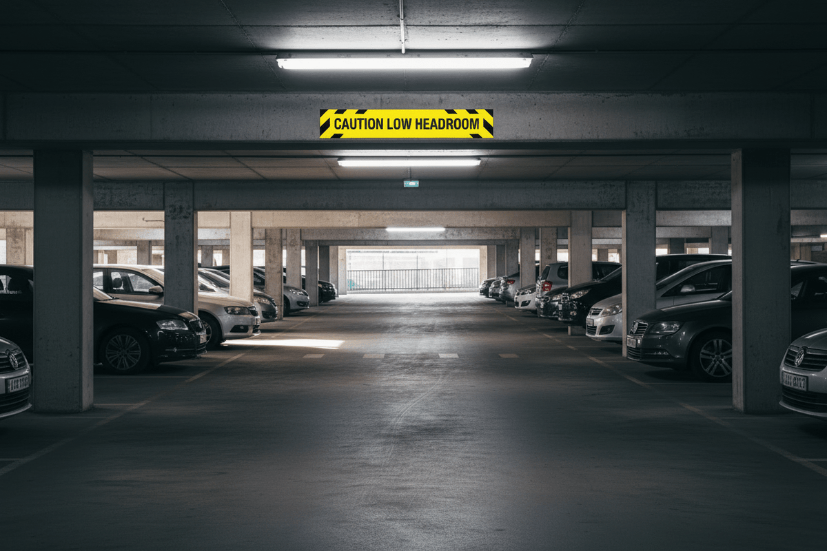 Caution Low Headroom Skinny Sign - New Signs