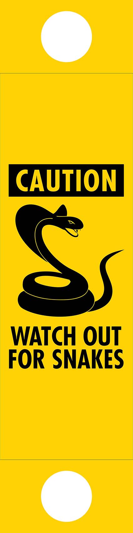 Caution Watch Out For Snakes - Corflute Bollard Traffic Signs - New Signs