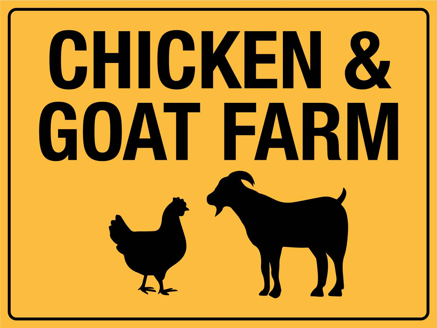 Chicken & Goat Farm Sign - New Signs