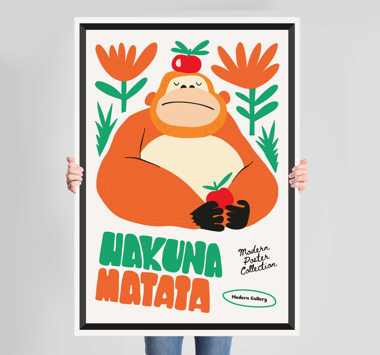 Children's Bedroom Laughter Gorilla Poster Wall Art Prints - New Signs