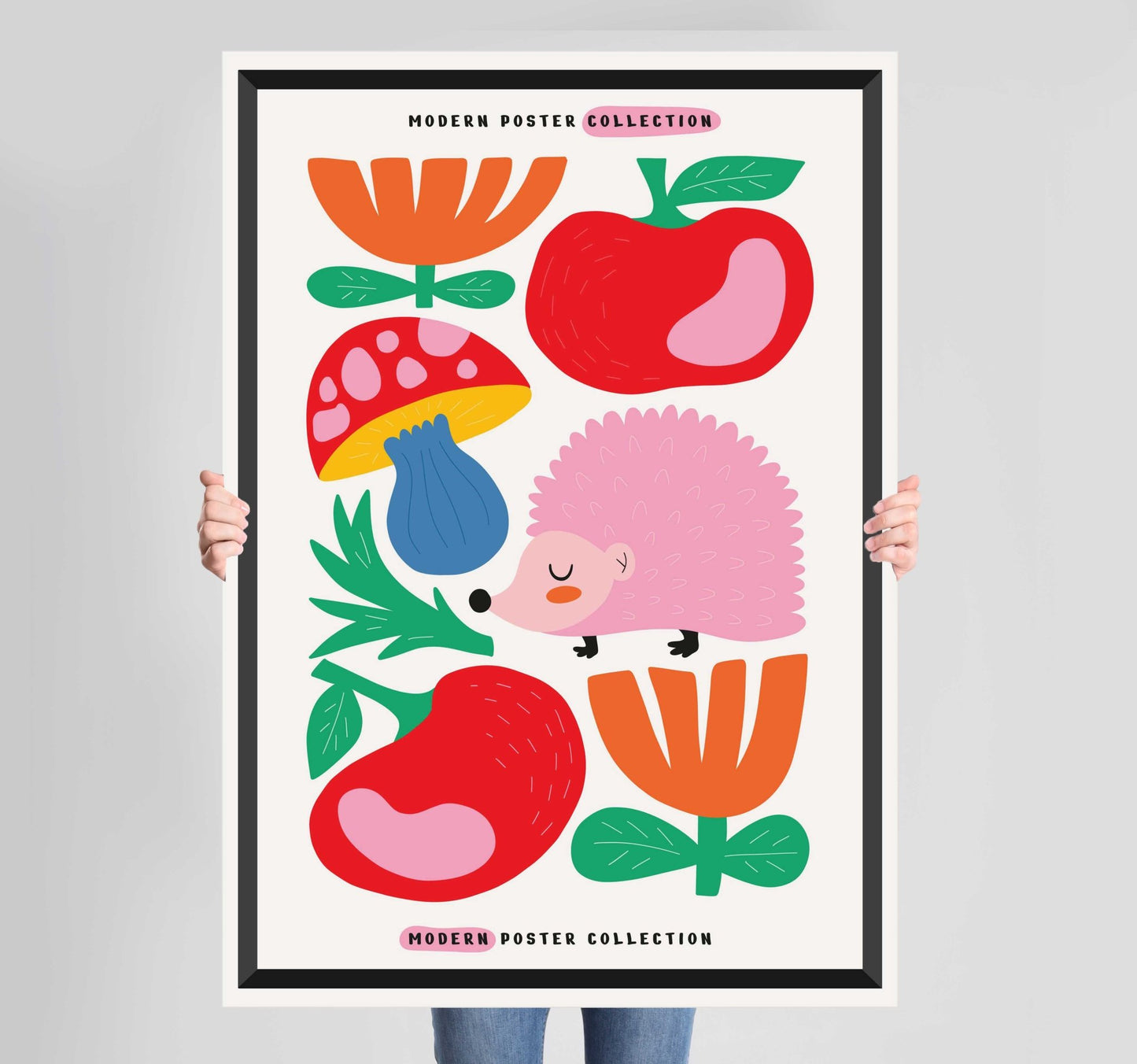 Children's Bedroom Laughter Hedgehog Poster Wall Art Prints - New Signs