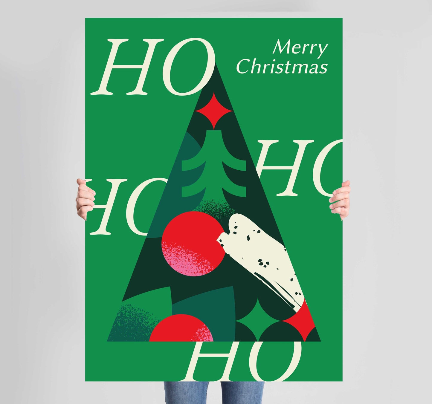 Christmas Ho Ho Ho Poster Wall Art Prints - New Signs