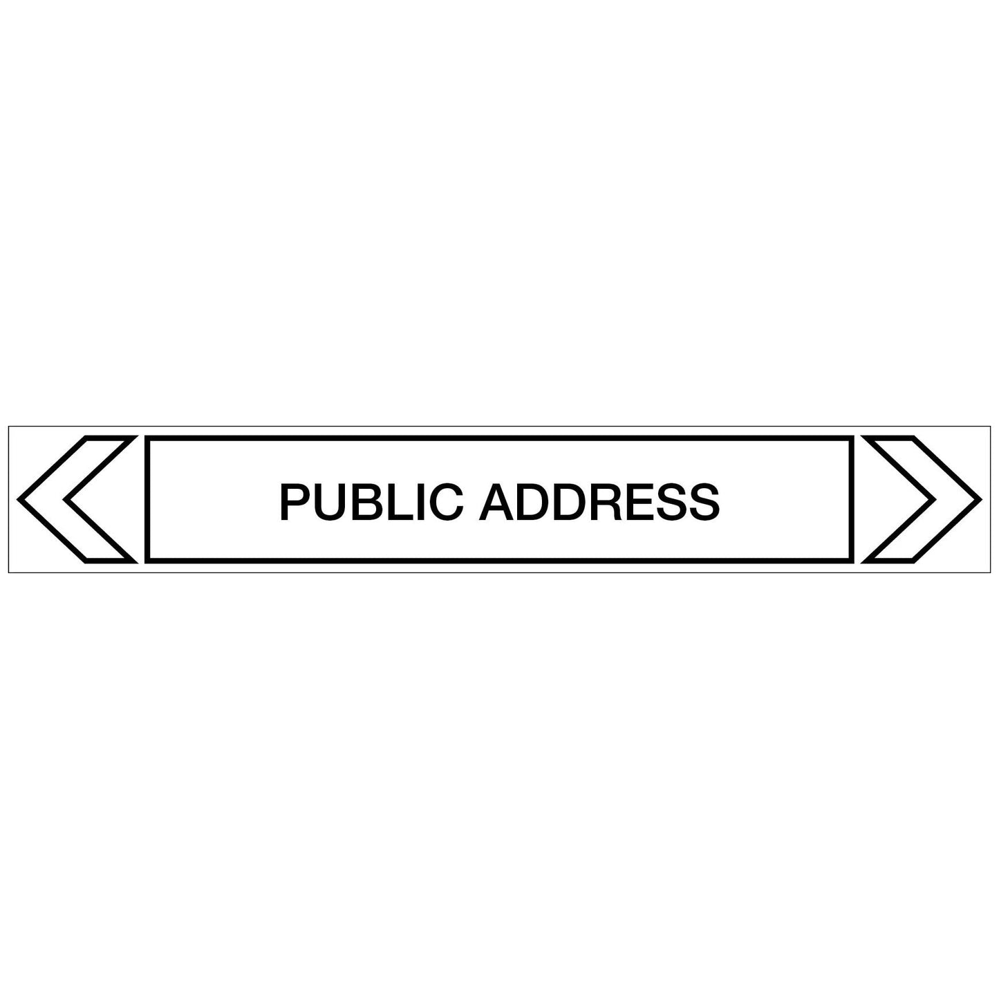 Communications - Public Address - Pipe Marker Sticker - New Signs