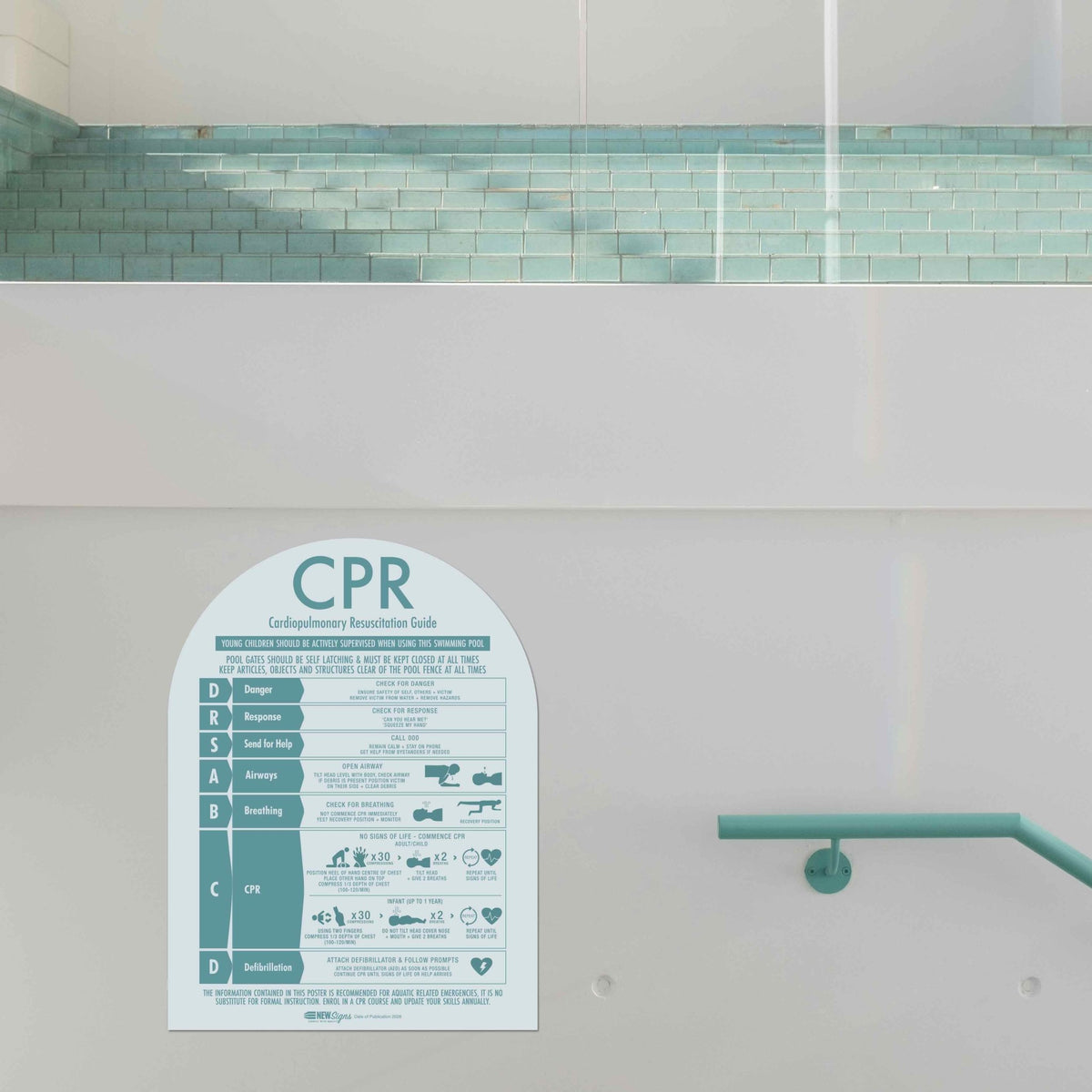 CPR Sign Arch Aqua - New Signs