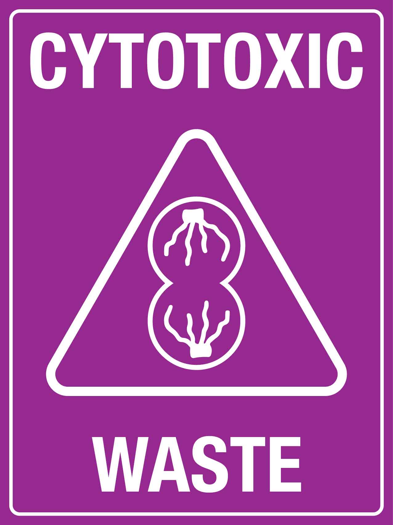 Cytotoxic Waste Sign - New Signs