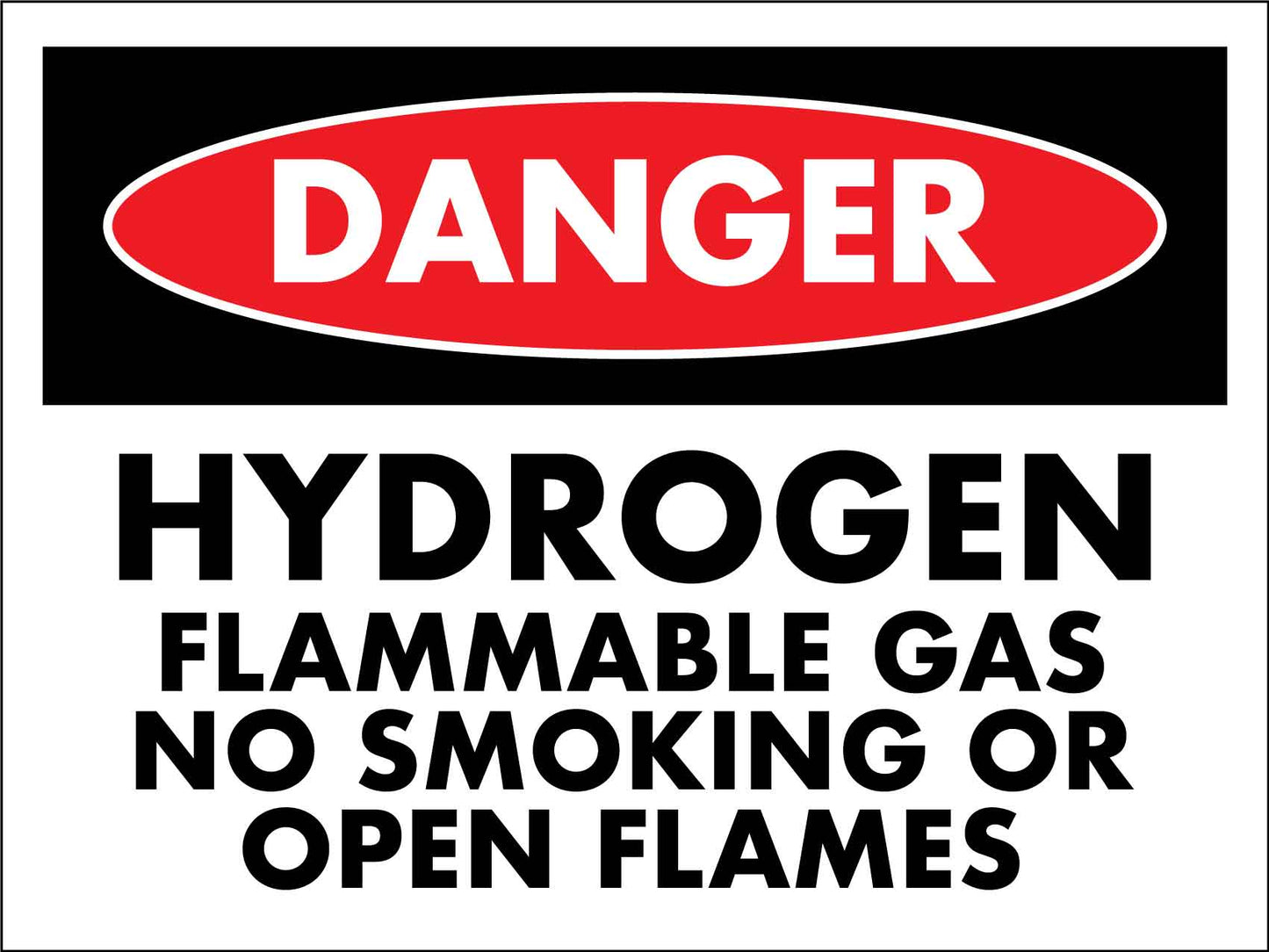 Danger Hydrogen Sign - New Signs