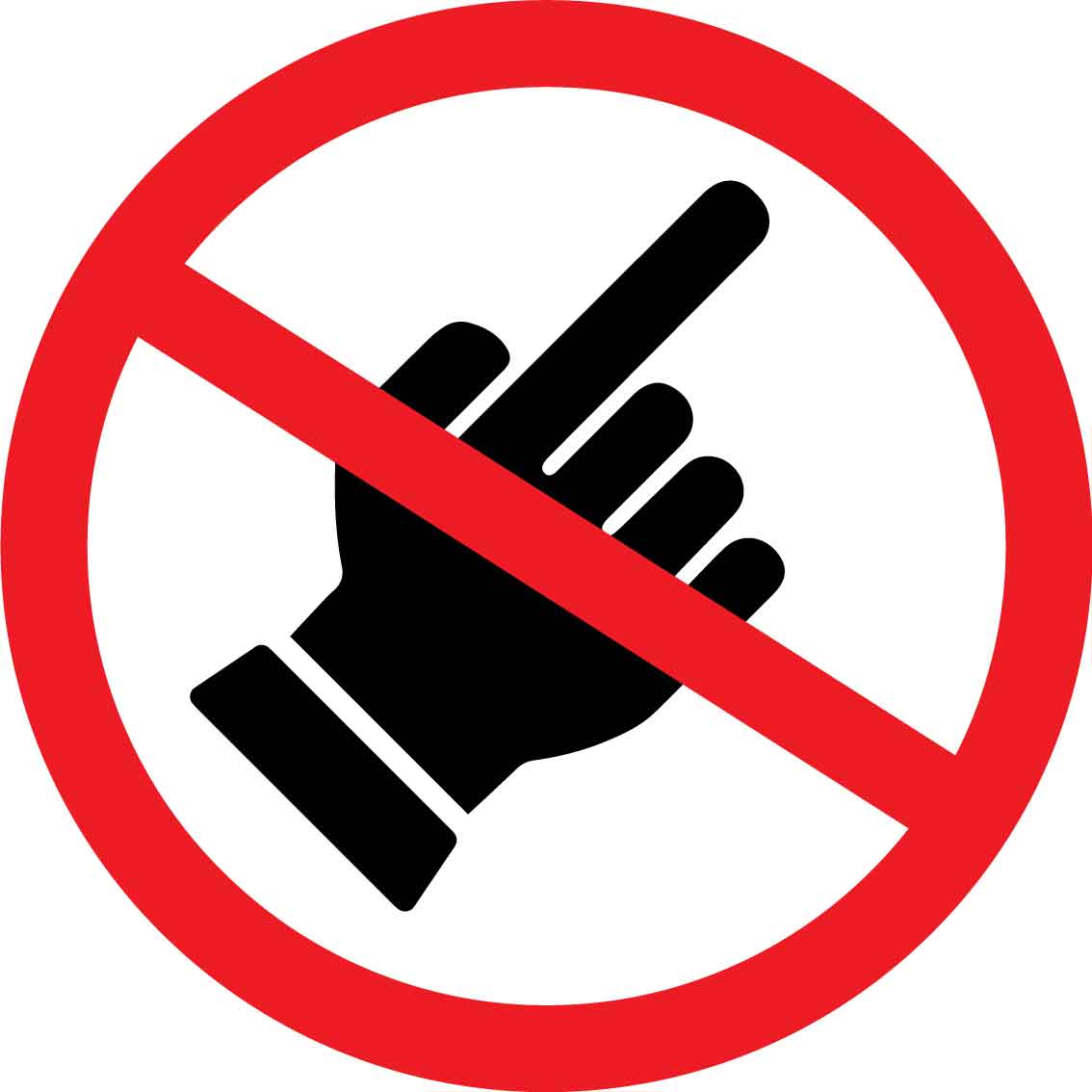 Do Not Touch Decal - New Signs