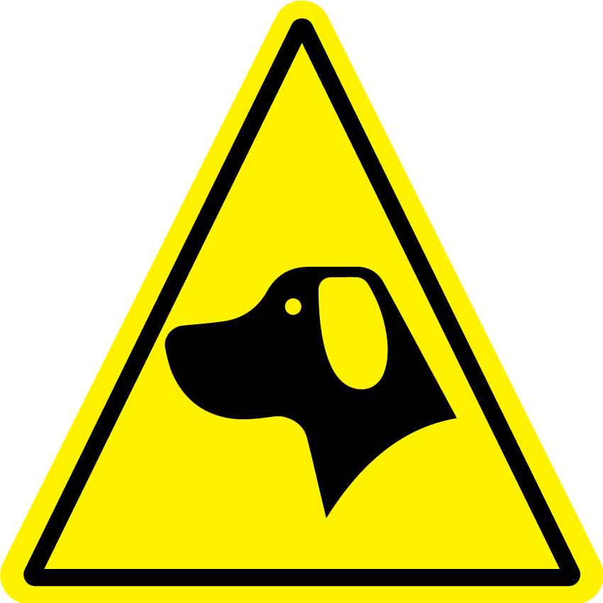 Dog (Triangle) Decal - New Signs
