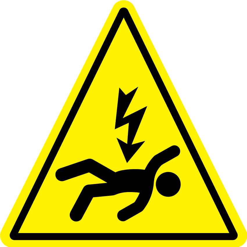 Electric Shock (Triangle) Decal - New Signs