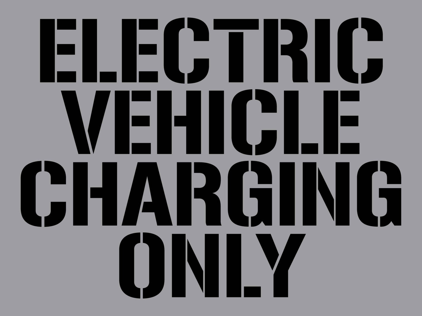 Electric Vehicle Charging Only - Aluminium Composite Stencil - New Signs