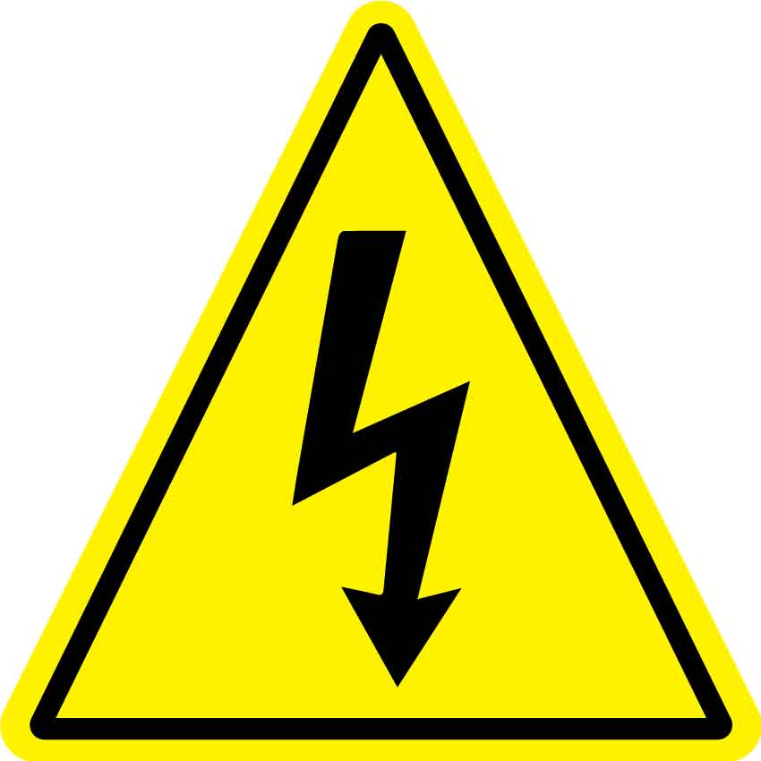 Electricity (Triangle) Decal - New Signs
