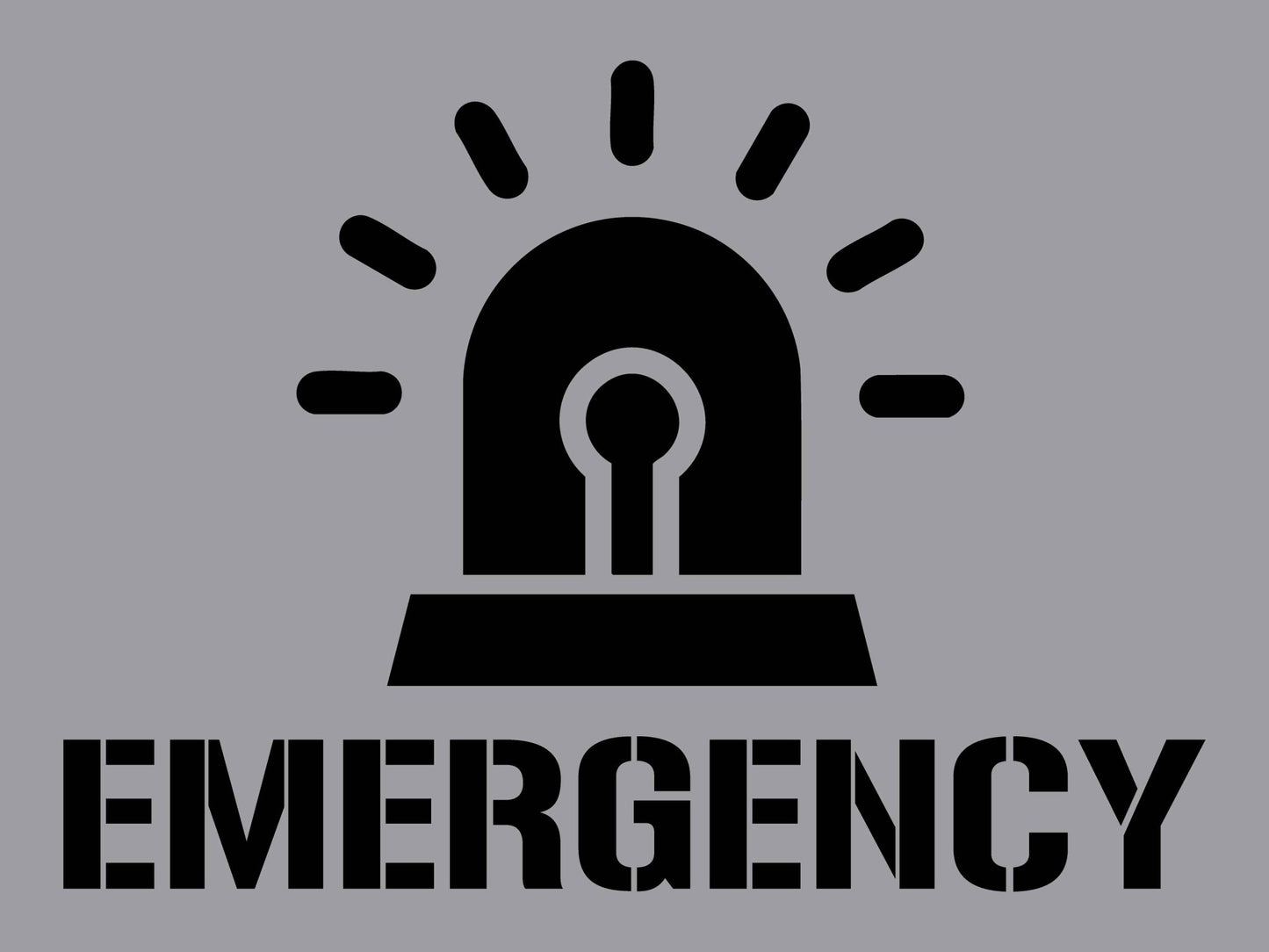 Emergency - Aluminium Composite Stencil - New Signs