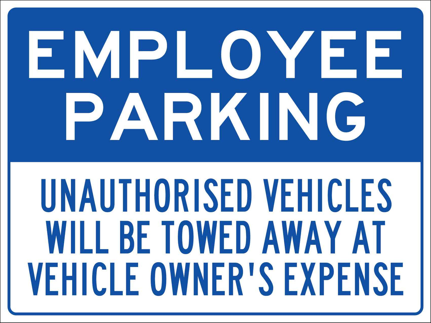 Employee Parking Sign - New Signs