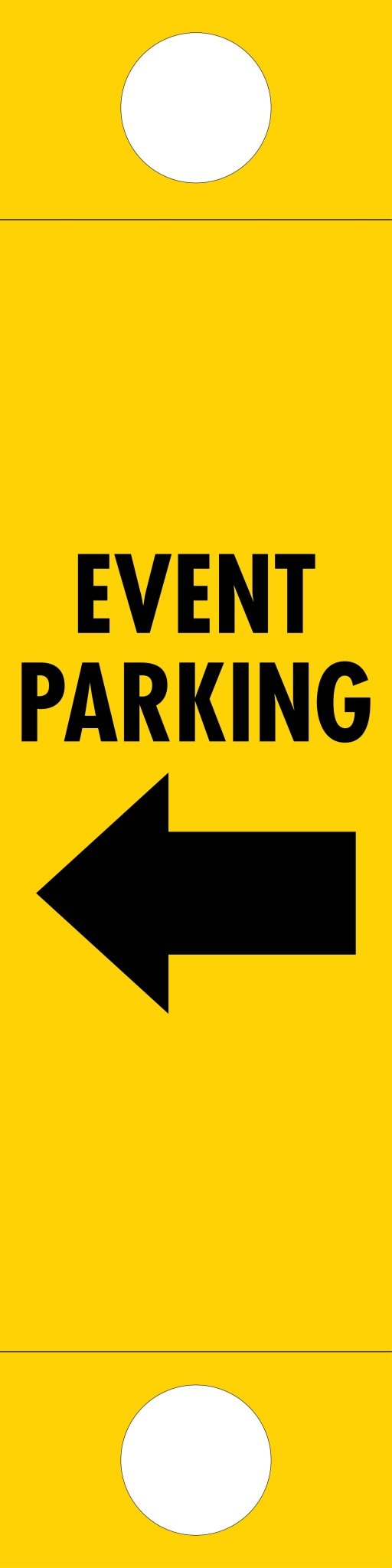 Event Parking Left Arrow - Corflute Bollard Traffic Signs - New Signs