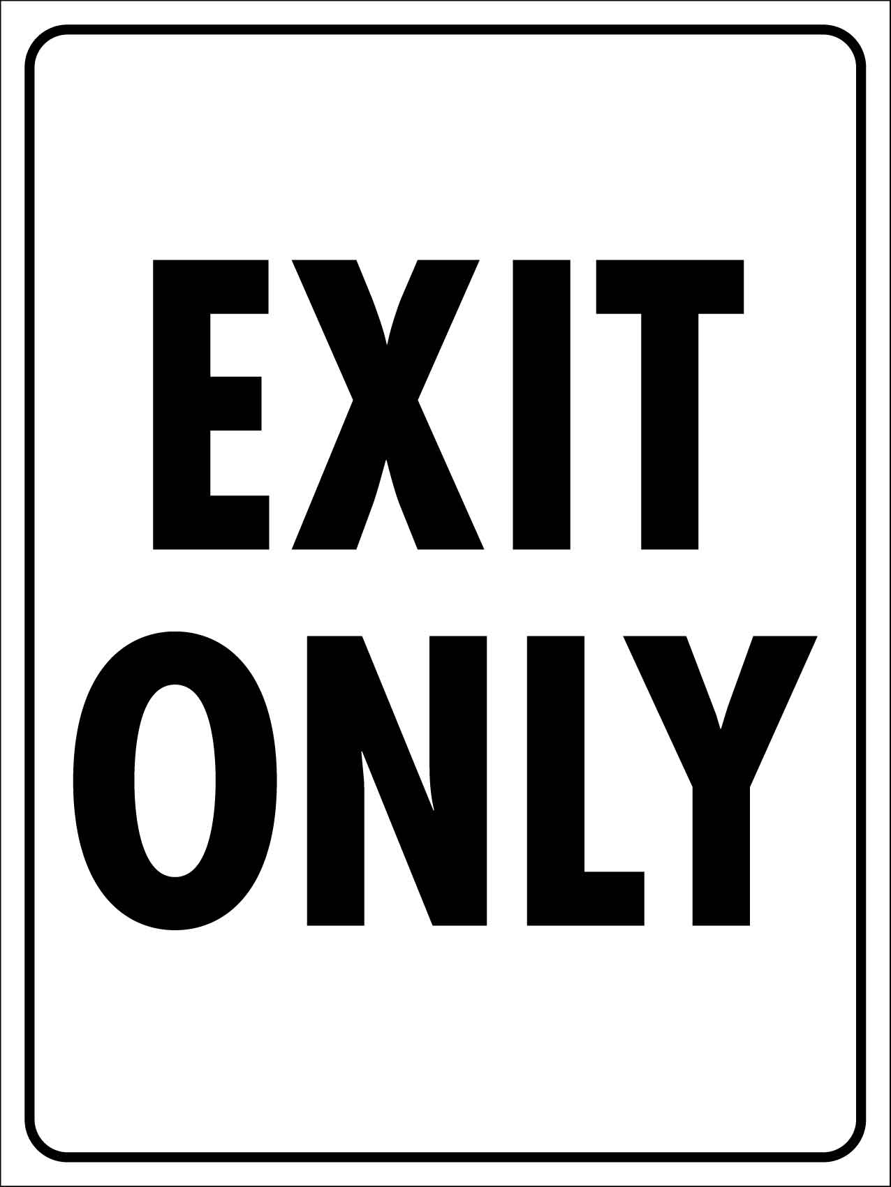 Exit Only Portrait Sign - New Signs