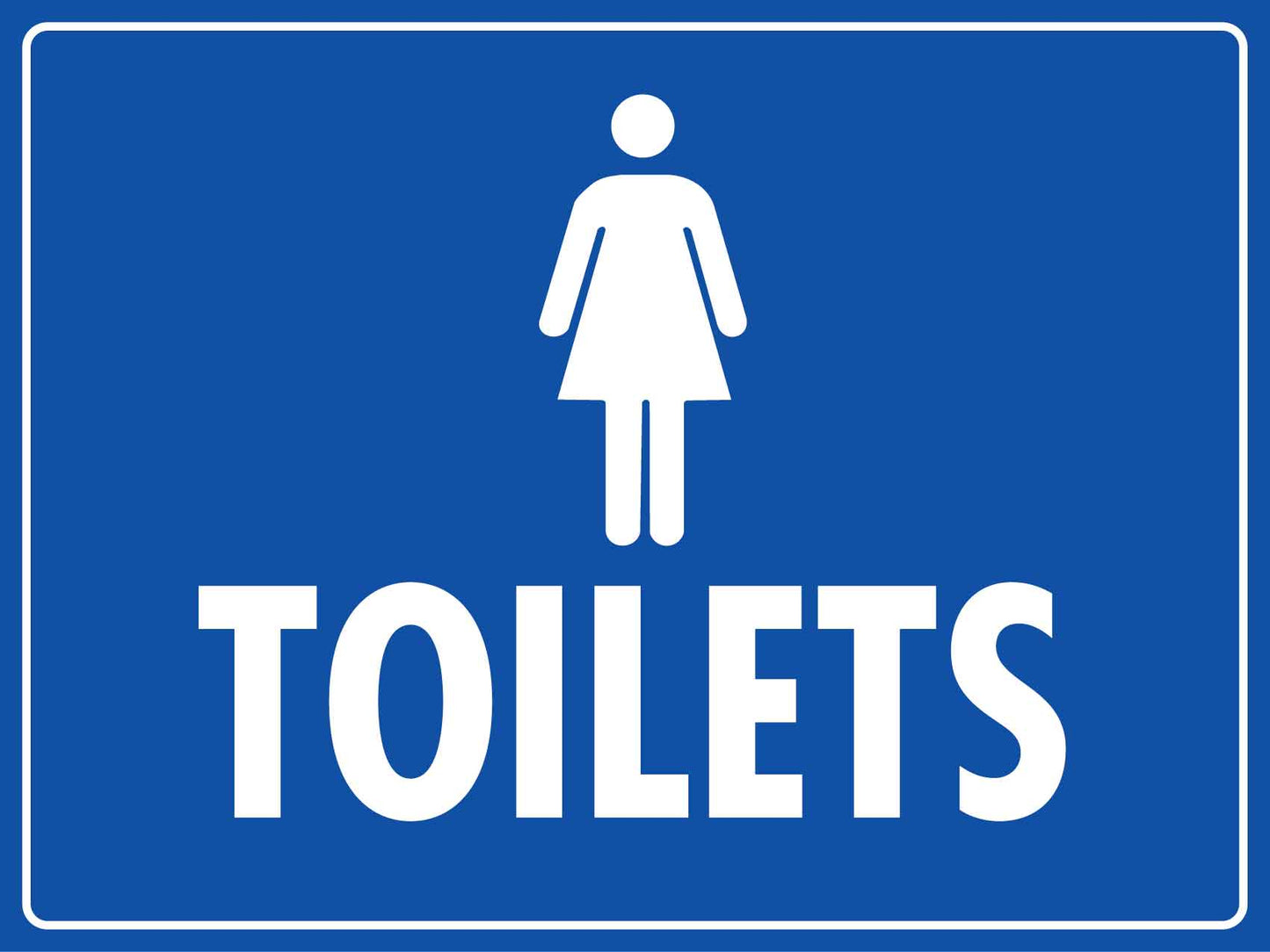 Female Toilet Blue Sign - New Signs