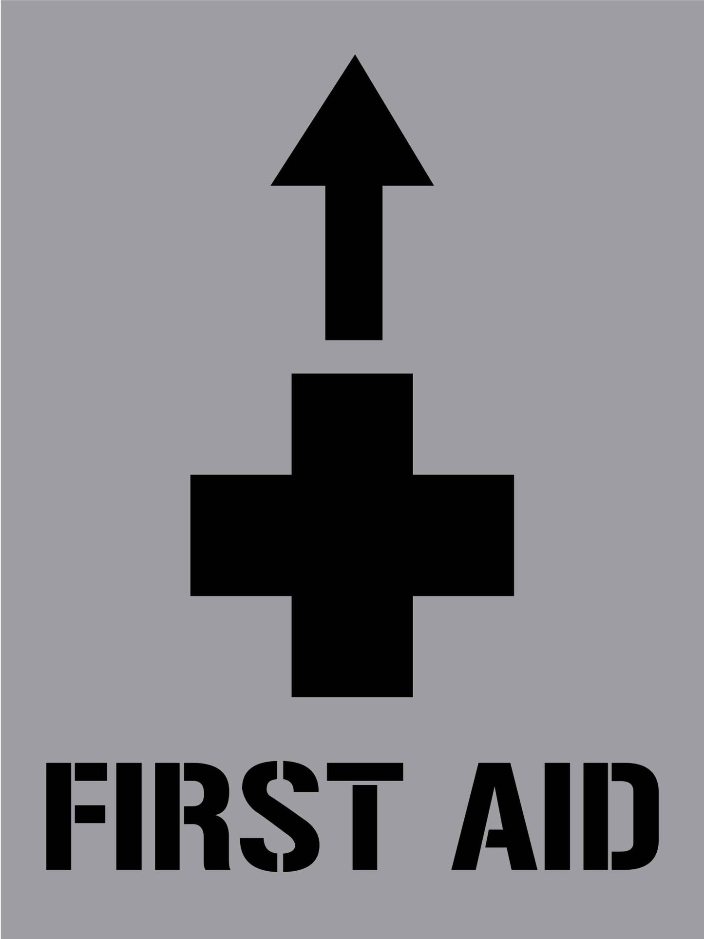 First Aid Arrow - Aluminium Composite Stencil - New Signs
