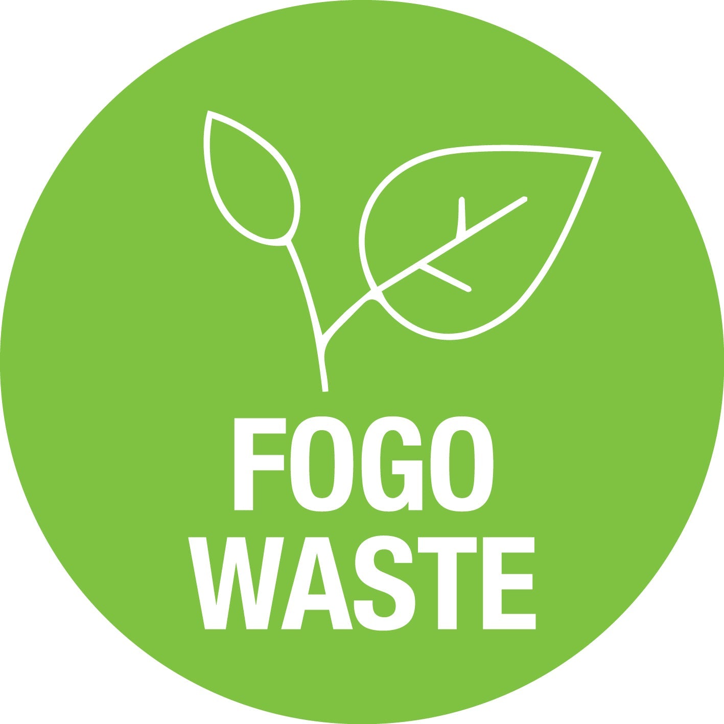 FOGO Circle Bin Sticker - New Signs
