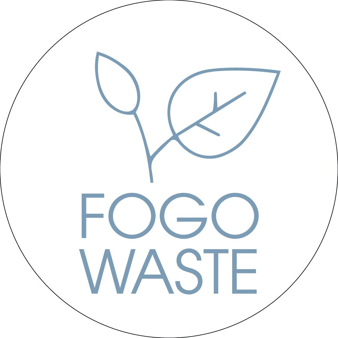 FOGO Ocean Circle Bin Sticker - New Signs