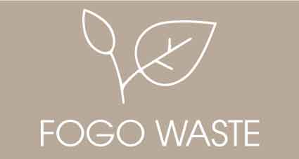 FOGO Waste Fawn Background Circle Bin Sticker - New Signs