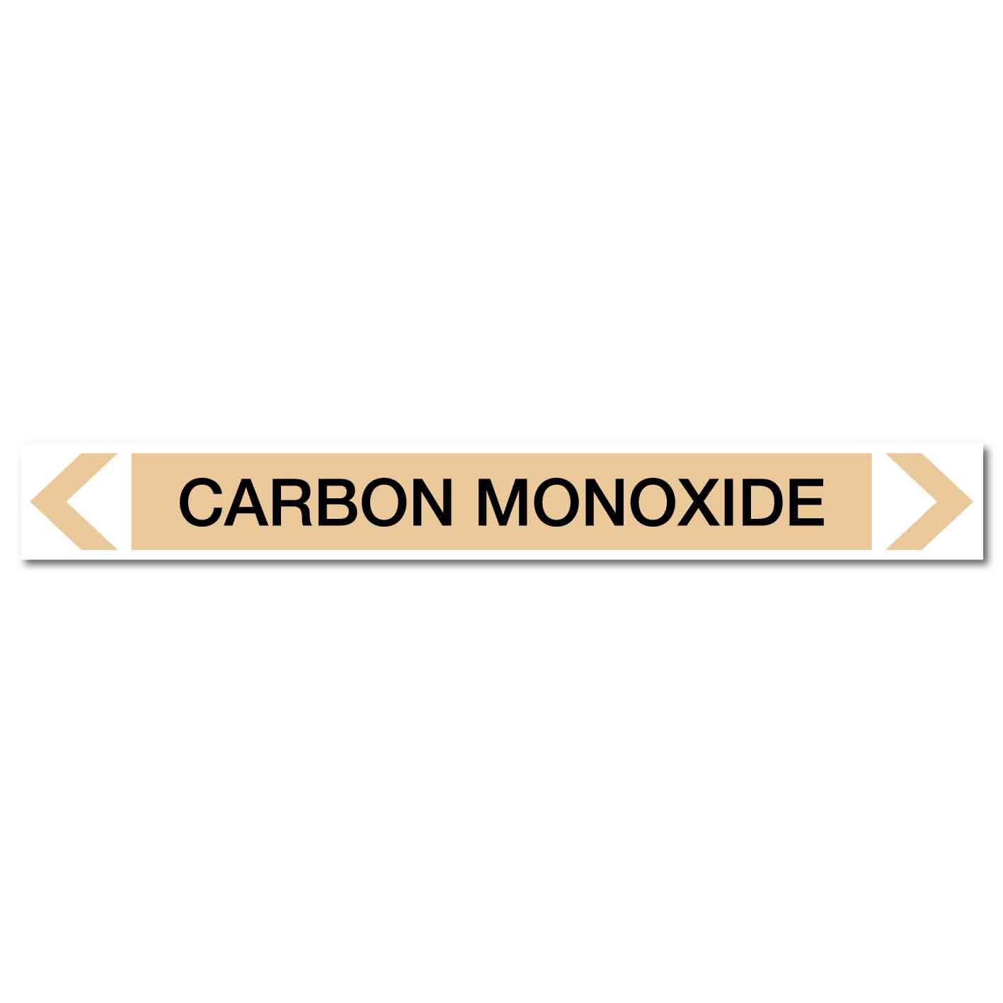 Gases - Carbon Monoxide - Pipe Marker Sticker - New Signs
