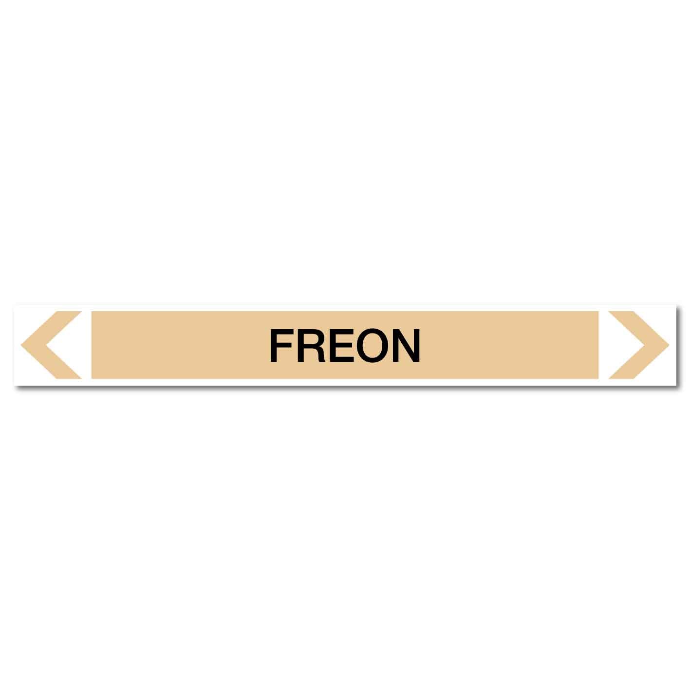 Gases - Freon - Pipe Marker Sticker - New Signs