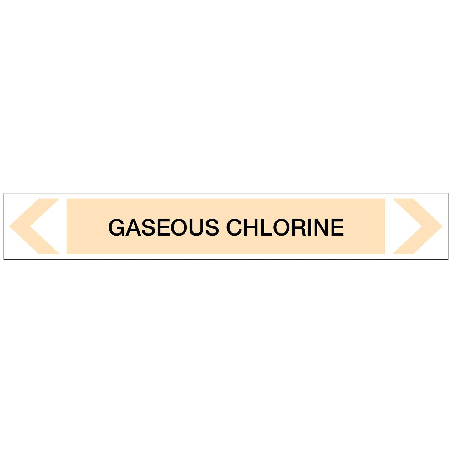 Gases - Gaseous Chlorine - Pipe Marker Sticker - New Signs