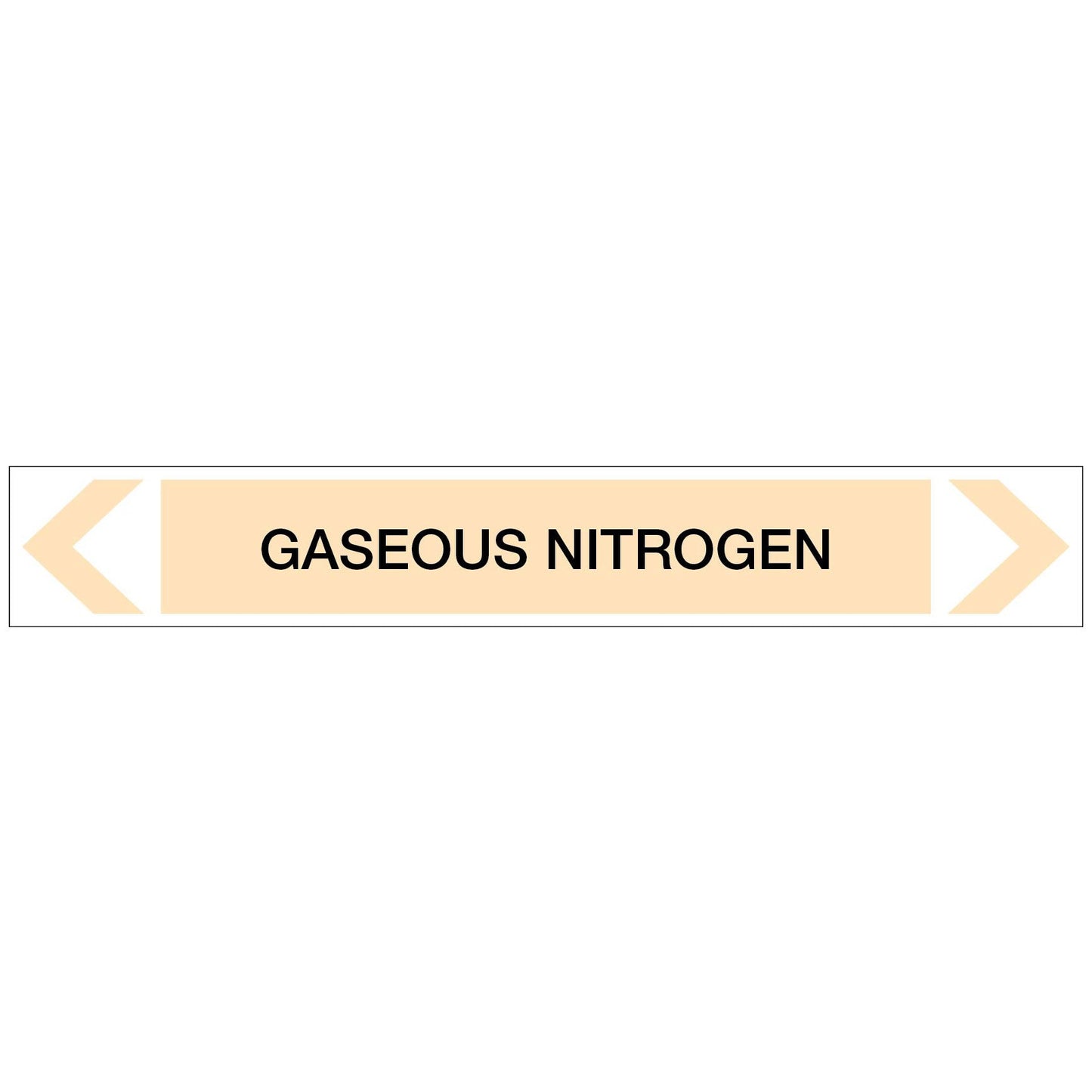 Gases - Gaseous Nitrogen - Pipe Marker Sticker - New Signs