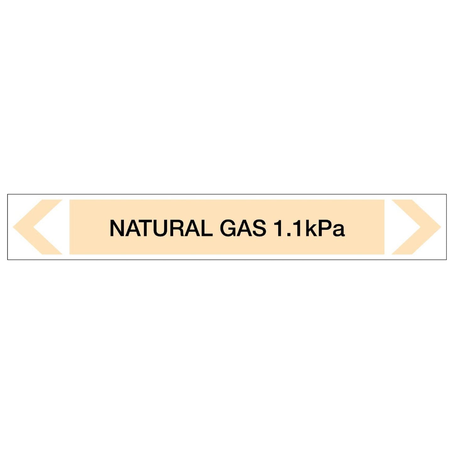 Gases - Natural Gas 1.1kPa - Pipe Marker Sticker - New Signs