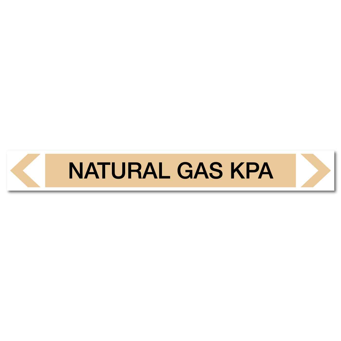 Gases - Natural Gas kPa - Pipe Marker Sticker - New Signs