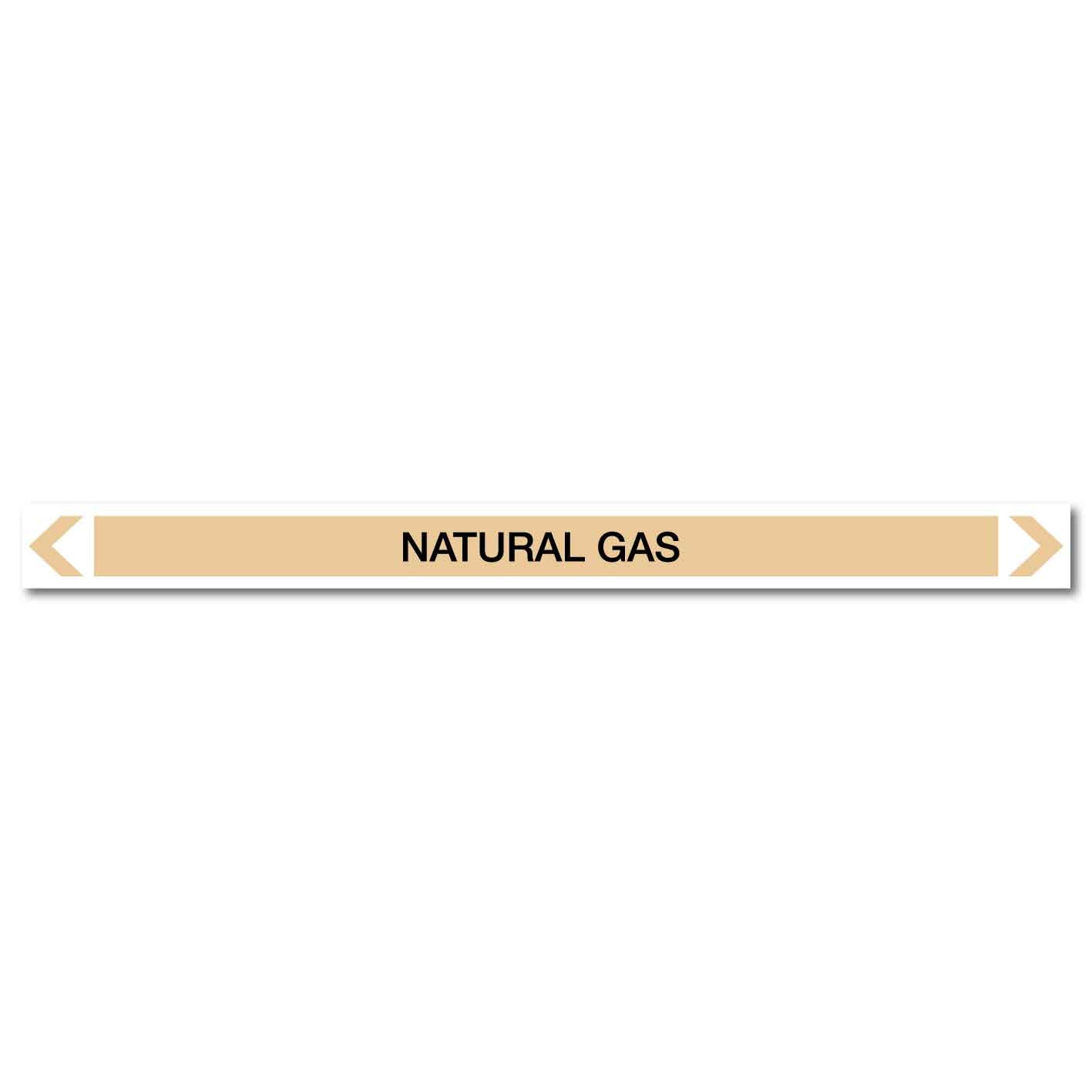 Gases - Natural Gas - Pipe Marker Sticker - New Signs