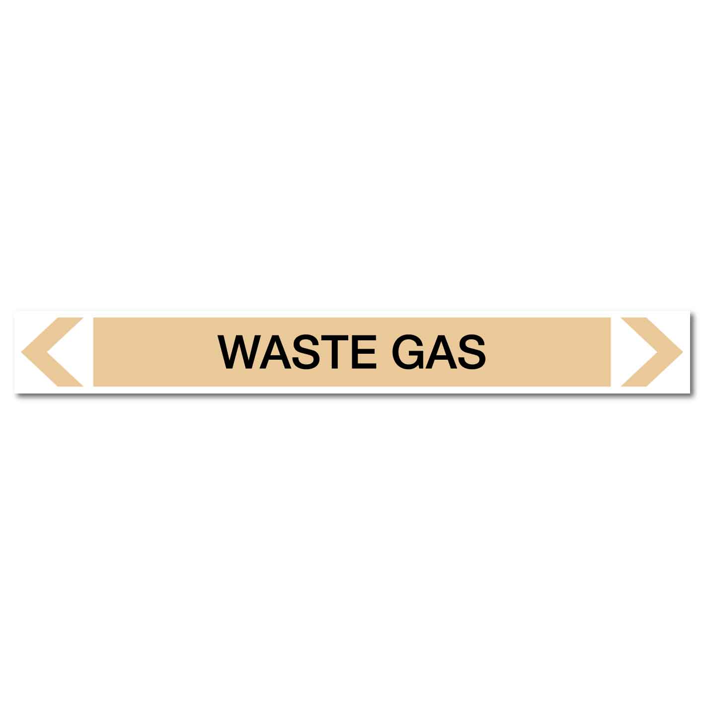 Gases - Waste Gas - Pipe Marker Sticker - New Signs