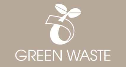 Green Waste Fawn Background Bin Sticker - New Signs