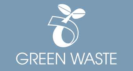 Green Waste Ocean Background Bin Sticker - New Signs