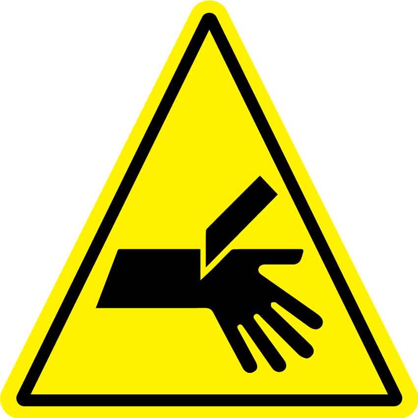 Hand Danger (Triangle) Decal - New Signs