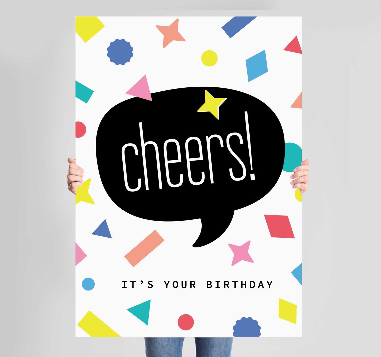 Happy Birthday Cheers Poster Wall Art Prints - New Signs