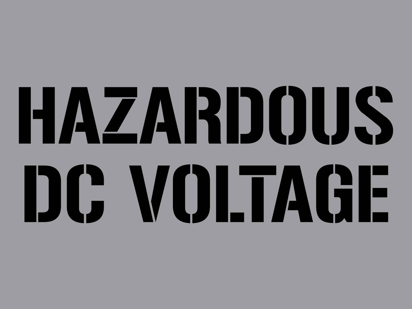 Hazardous DC Voltage - Aluminium Composite Stencil - New Signs
