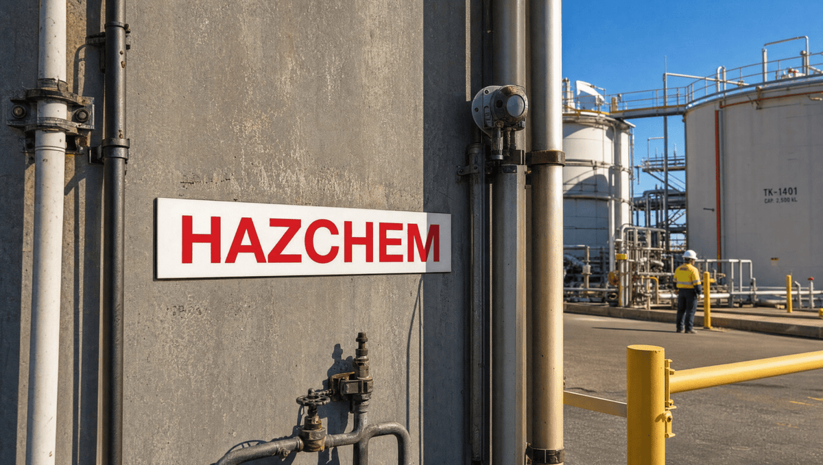Hazchem 600mm x 150mm Sign - New Signs