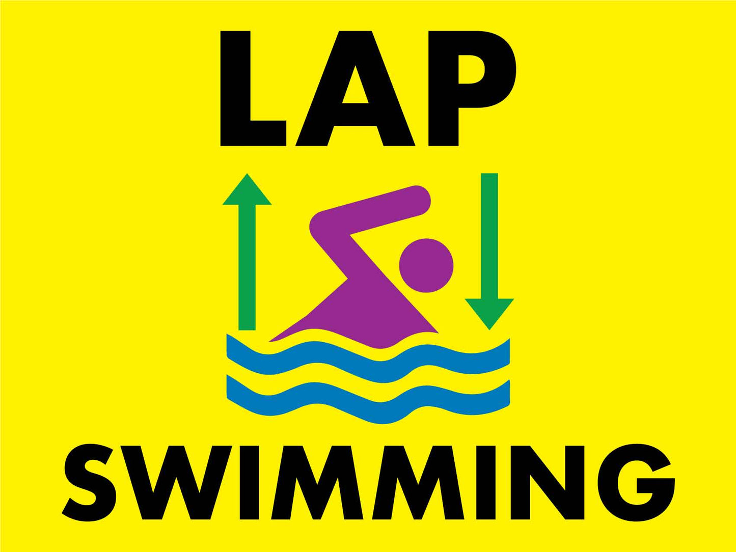 Lap Swimming Sign - New Signs