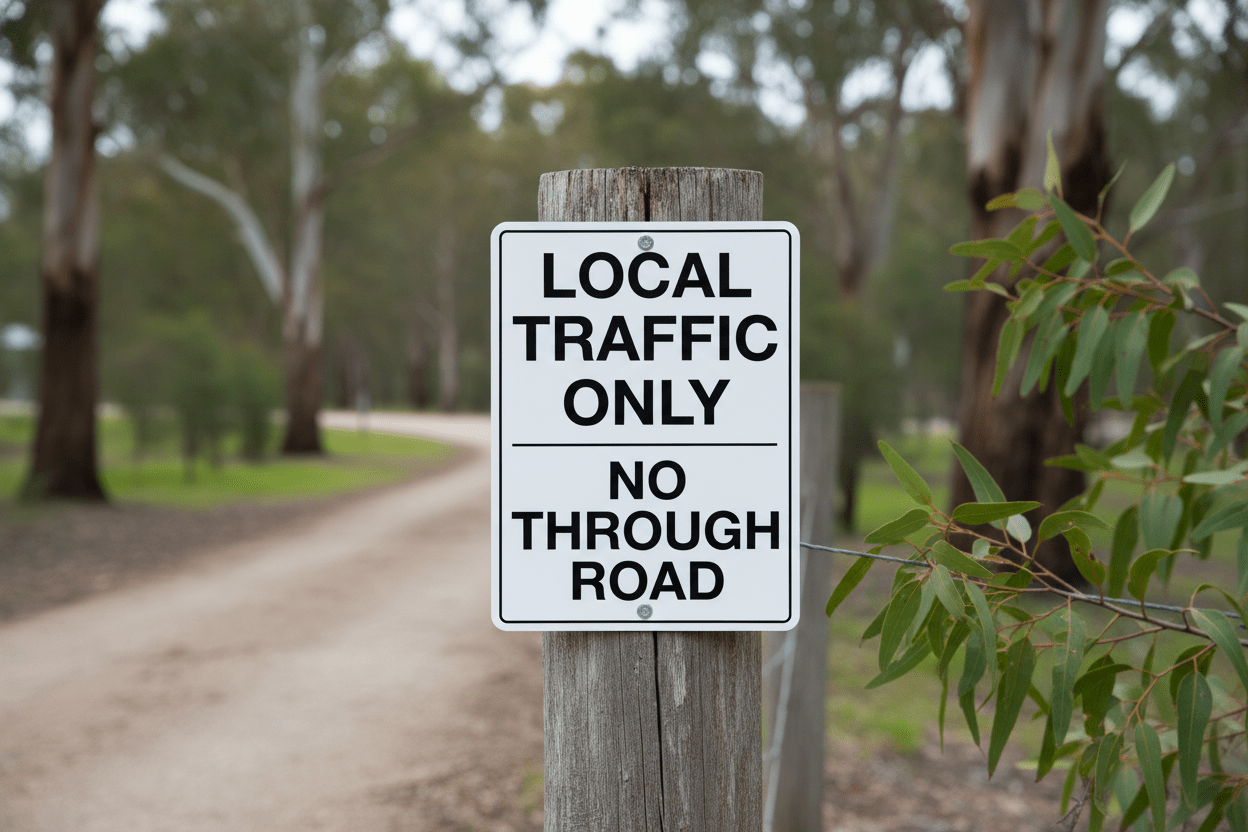Local Traffic Only No Through Road Black And White Sign - New Signs