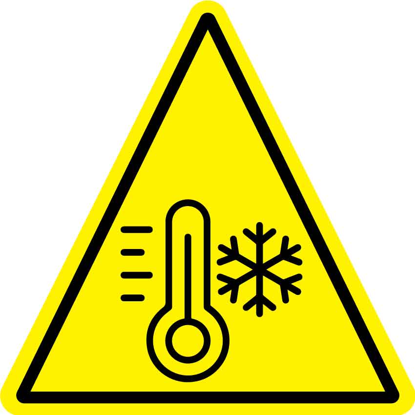Low Temperature (Triangle) Decal - New Signs